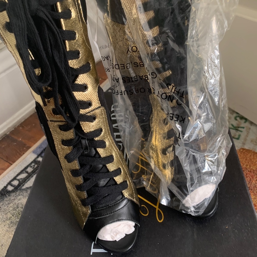 Dawn Richard heeled lace up boots